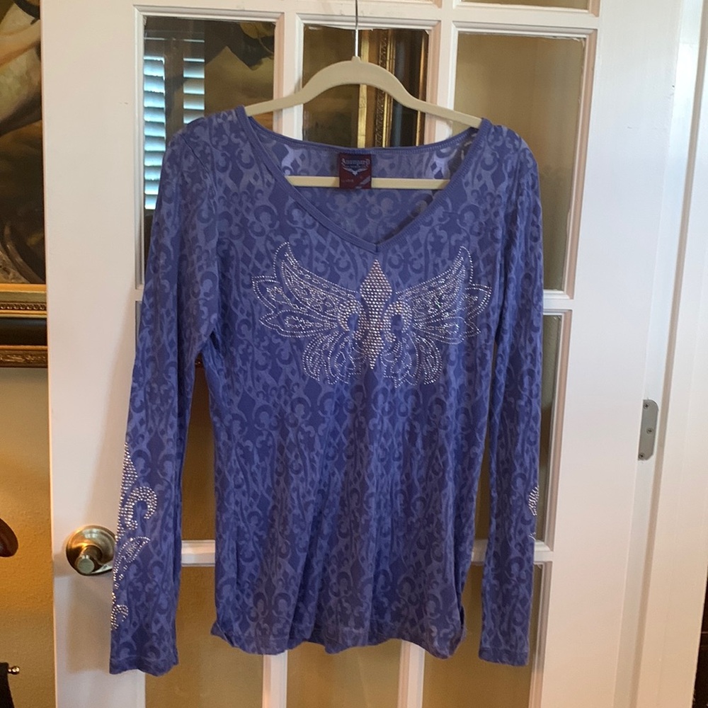 Brand: Auangar A. Size XL.  Color: blue, and silver
